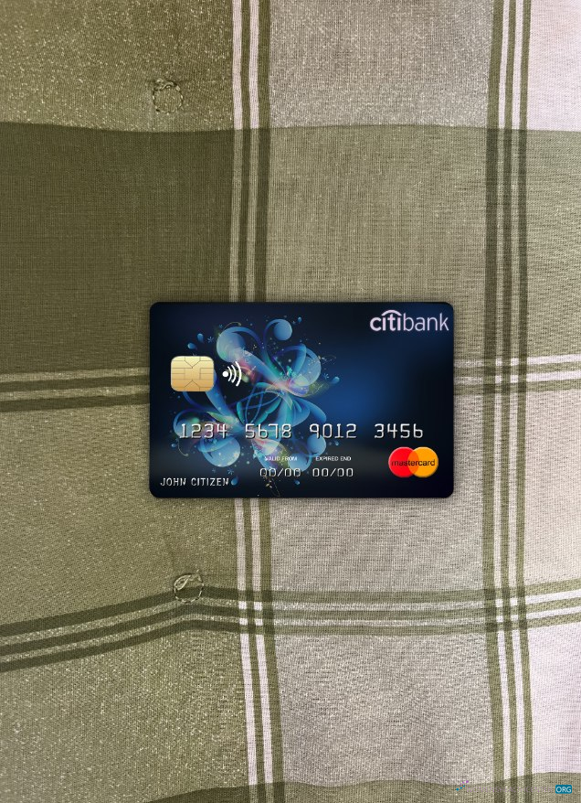 Download Côte d'Ivoire Citi bank mastercard photolook front Photoshop template